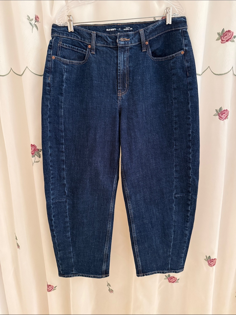 Old Navy Dark Blue Barrel Jeans